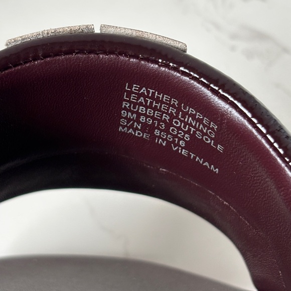 New Tory Burch Double T Leather Sport Slide Size 9 Purple - Picture 9 of 9